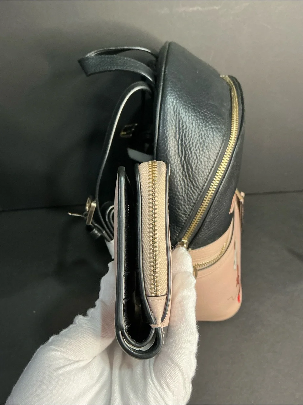 Kate Spade New York Minnie Mouse Medium Leather Backpack With Matching Wallet